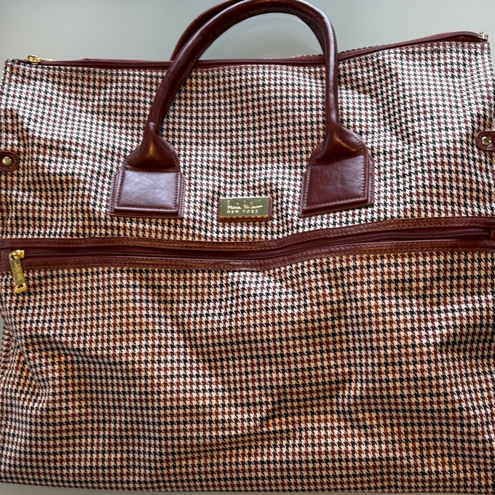 Classic Brown Houndstooth Bag.